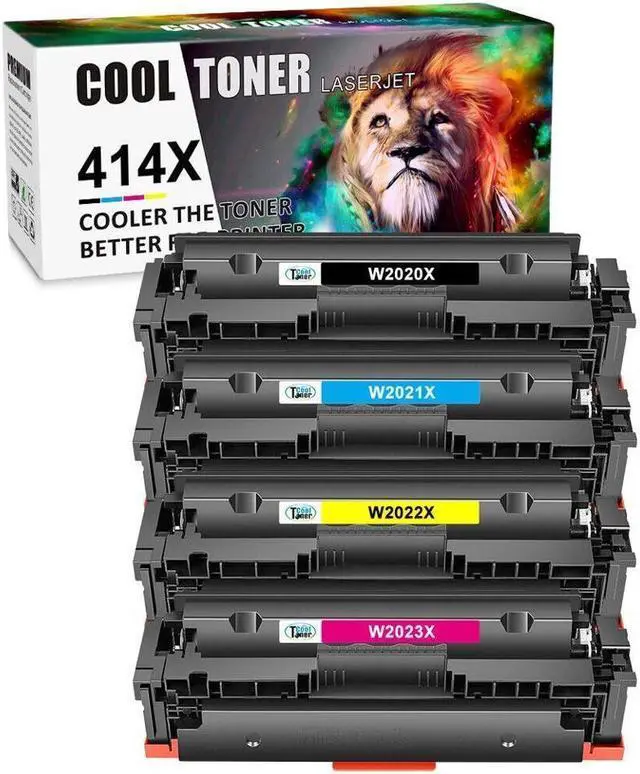 Main image of 4PK KCMY Toner for  414A 414X W2020A Laserjet Pro MFP M479fdw M479fdn M454dn No Chip 4PK KCMY Toner for  414A 414X W2020A Laserjet Pro MFP M479fdw M479fdn M454dn No Chip