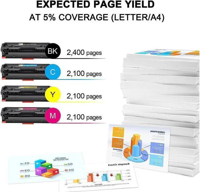 Alt view image 2 of 4 - Toner Bank Compatible Toner Cartridge Replacement for  414A 414X for  Color Laserjet Pro MFP M479fdw M479fdn M454dw M454dn M454 M479 W2020A W2021A W2022A W2023A (Black Cyan Magenta Yellow, 4-Pack)