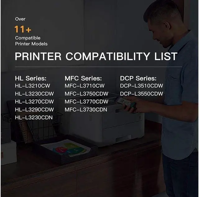 Alt view image 3 of 5 - E-Z Ink (TM) Compatible Toner Cartridge Replacement for Brother TN227 TN227BK TN223BK TN-227 TN223 Compatible with MFC-L3750CDW HL-L3210CW HL-L3290CD HL-L3230CDW MFC-L3710CW Printer Tray (2 Black)