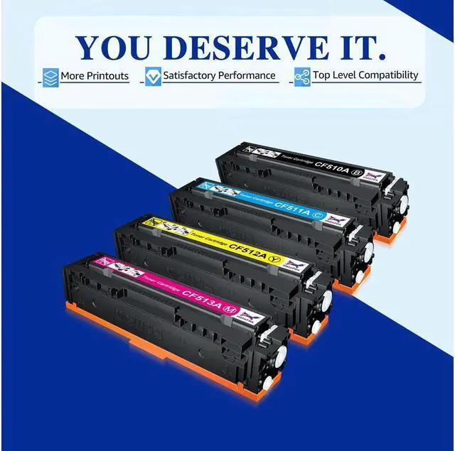 Alt view image 2 of 5 - 4 CF510A CF511A CF512A F513A Toner Cartridge for Color Laserjet MFP M180nw