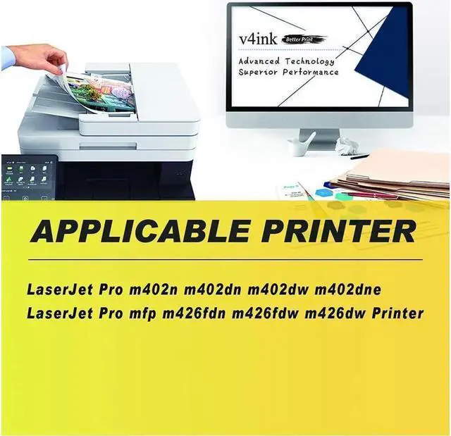 Alt view image 2 of 5 - V4INK 4PK Compatible 26X Toner Cartridge Replacement for 26X CF226X 26A CF226A Toner High Yield Black Ink for Pro M402n M402dn M402dne M402dw MFP M426fdw M426fdn M426dw M402 M426 Printer