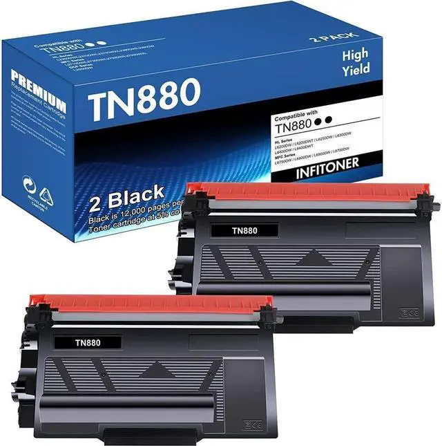 Main image of 2PK TN880 Toner Cartridge for Brother DCP-L5600DN MFC-L5700DW L5800DW L5850DW