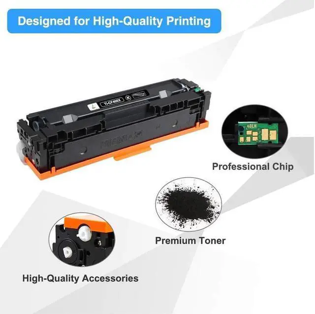 Alt view image 3 of 5 - TRUE IMAGE Compatible Toner Cartridge Replacement for 201A CF400A 201X CF400X Color Pro MFP M277dw M252dw M252n M277c6 M277 M252 Printer Ink (Black, 1-Pack)