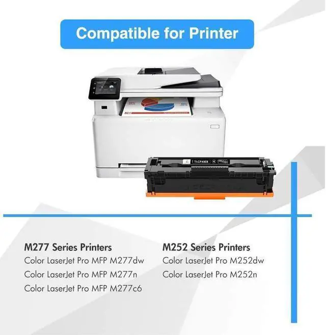 Alt view image 2 of 5 - TRUE IMAGE Compatible Toner Cartridge Replacement for 201A CF400A 201X CF400X Color Pro MFP M277dw M252dw M252n M277c6 M277 M252 Printer Ink (Black, 1-Pack)