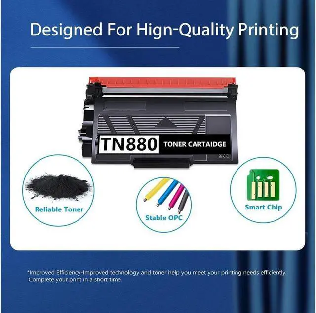Alt view image 3 of 5 - 2PK TN880 TN-880 Toner For Brother HL-L6200DW DCP-L5650DN MFC-L5700DW L5800DW