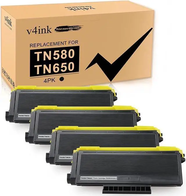Main image of V4INK 4PK Compatible TN-650 Toner Cartridge Replacement for Brother TN580 TN650 TN550 TN620 Toner High Yield Black for Brother HL-5250DN HL-5340D HL-5370DW MFC-8480DN MFC-8690DW MFC-8860DN Printer