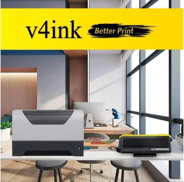 Alt view image 5 of 5 - V4INK 4PK Compatible TN-650 Toner Cartridge Replacement for Brother TN580 TN650 TN550 TN620 Toner High Yield Black for Brother HL-5250DN HL-5340D HL-5370DW MFC-8480DN MFC-8690DW MFC-8860DN Printer