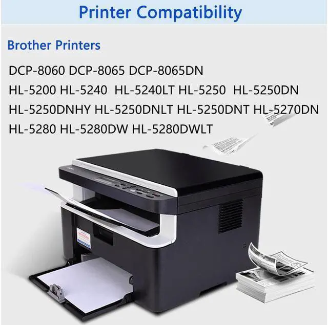 Main image of 4PK New Toner Drum Combo For Brother TN580 DR520 MFC-8860DN HL-5270DN Printer