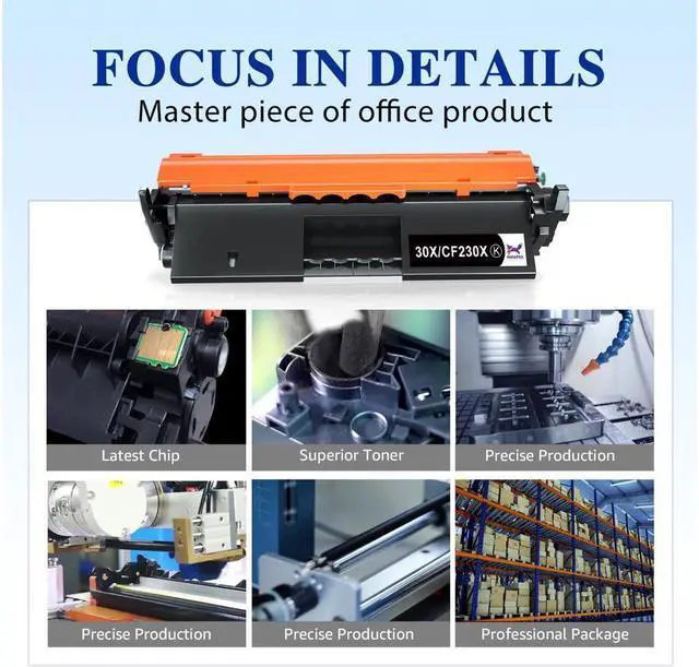 Alt view image 3 of 5 - 2Pack CF230X 30X Black Toner Cartridge for LaserJet M203d M203dn M203dw