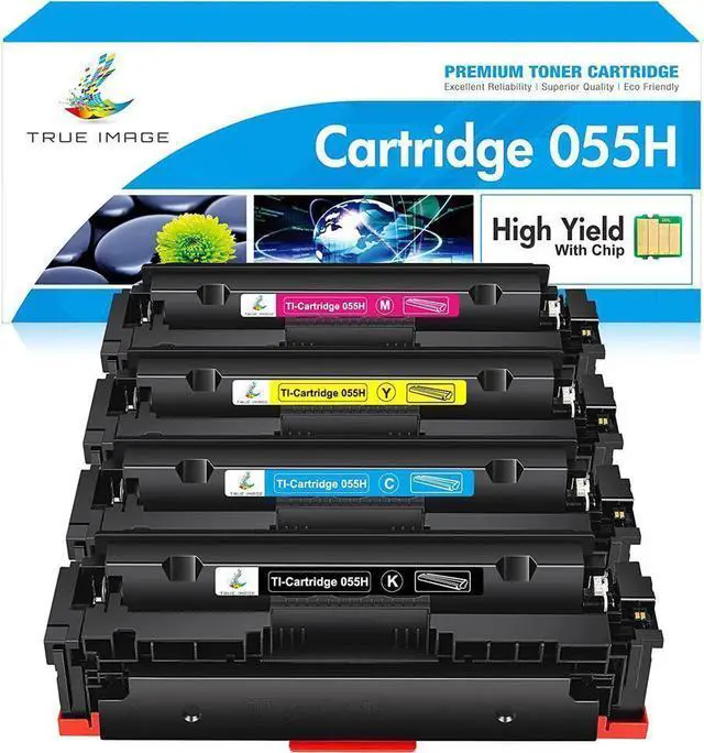 Main image of TRUE IMAGE Compatible Toner Cartridge Replacement for 055H 055 High Capacity Color ImageCLASS MF743Cdw MF741Cdw MF746Cdw MF743 Printer Toner with Chip (Black Cyan Magenta Yellow, 4-Pack)