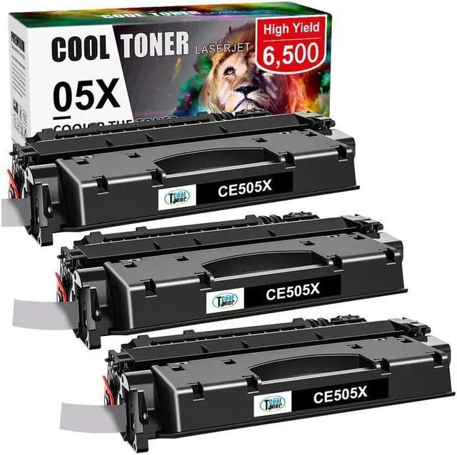Main image of 3Pack Toner Compatible With High Yield CE505X 05X LaserJet P2055d P2055dn P2050