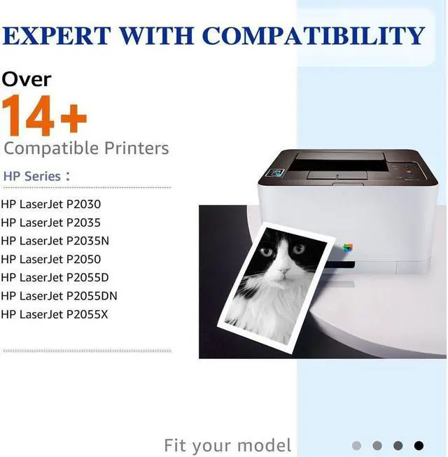 Alt view image 3 of 5 - 2PK 05A CE505A Toner Cartridge Compatible for LaserJet P2055dn P2055 P2055d