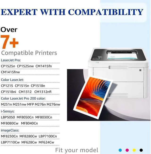 Alt view image 2 of 4 - 2PCS Black CF210A Toner Cartridges for Color Laserjet Pro 200 M251NW M276NW