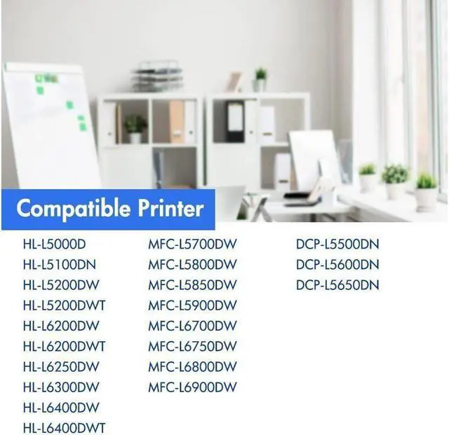 Alt view image 5 of 5 - 2PK Compatible For Brother TN850 DR820 Drum MFC-L5800DW MFC-L5900DW DCP-L5500DN