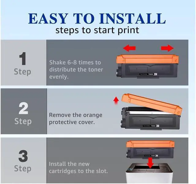Alt view image 4 of 5 - 4x Toner TN660 2x Drum DR630 Compatible With Brother MFC-L2707DW 2720DW 2700DWR