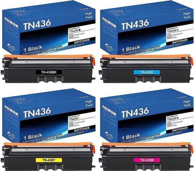 Main image of TN436 Toner Cartridge Compatible Replacement for Brother TN436 TN-436 TN436BK TN436C TN436M TN436Y for MFC-L8900CDW HL-L8360CDW HL-L8360CDWT HL-L9310CDW MFC-L9570CDW Printer 4-Pack