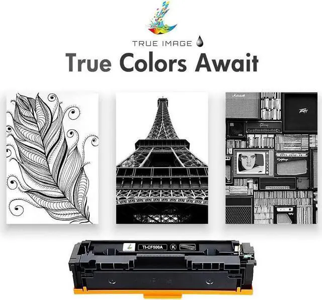 Alt view image 3 of 5 - True Image Compatible Toner Cartridge Replacement for 202A CF500A 202X Laserjet Pro MFP M281fdw M281cdw M254dw M281fdn M254dn M254nw M281 Toner Printer Ink (Black Cyan Yellow Magenta, 5-Pack)