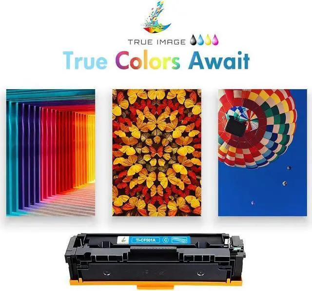 Alt view image 5 of 5 - True Image Compatible Toner Cartridge Replacement for 202A CF500A 202X Laserjet Pro MFP M281fdw M281cdw M254dw M281fdn M254dn M254nw M281 Toner Printer Ink (Black Cyan Yellow Magenta, 5-Pack)