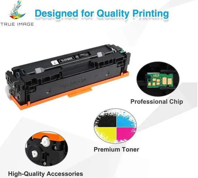 Alt view image 3 of 5 - TRUE IMAGE Compatible Toner Cartridge Replacement for 202X CF500X CF500A 202A Color Pro MFP M281fdw M281cdw M254dw M281fdn 281fdw M254 M281 Toner Printer (Black Cyan Yellow Magenta, 4-Pack)