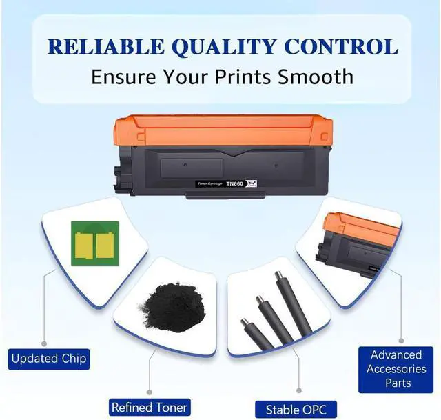 Alt view image 3 of 5 - 4x TN660 TN-660 Toner Cartridge For Brother HL-L2300D HL-L2360DW MFC-L2740DW