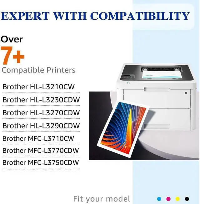 Alt view image 2 of 5 - 4Pc TN227 TN223 Toner Cartridge replacement for Brother HL-L3210CW HL-L3230CDW