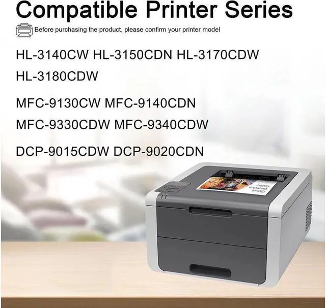 Alt view image 2 of 5 - 4pk New TN221 TN225 Toner Cartridge For Brother HL-3140CW HL-3170CDW HL-3180CDW