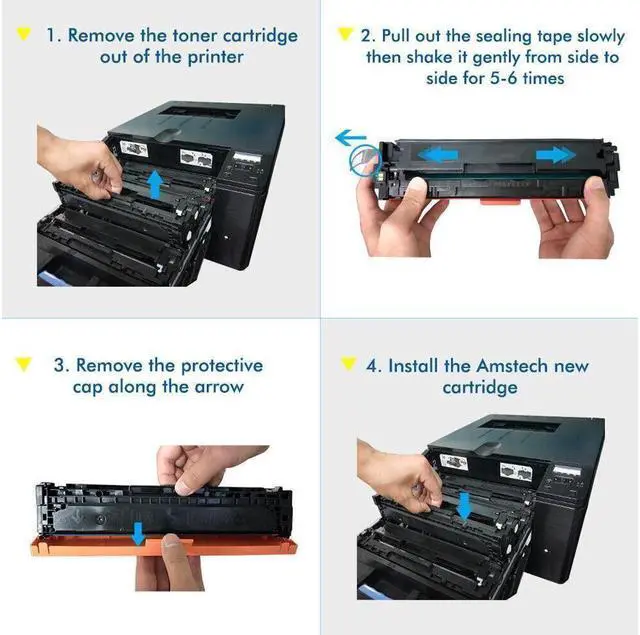 Alt view image 5 of 5 - 4P For LaserJet Pro 200 M251nw M276n M276nw MFP Color Toner CF210A 131A ink