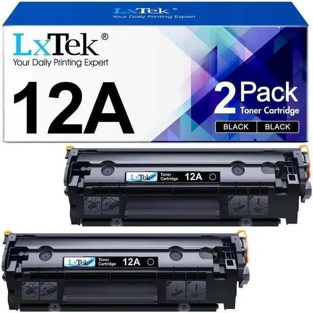 Main image of LxTek Compatible Toner Cartridge Replacement for 12A Q2612A Compatible with Laserjet 1012 1022 1020 1018 1022N 1010 3015 3050 3030 3052 3055 M1319F Printers (2 Black, High Yield)