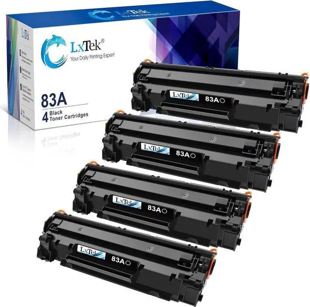 Main image of LxTek Compatible Toner Cartridge Replacement for 83A CF283A to Compatible with Laserjet Pro MFP M125nw M201dw M225dw M201n M125a M127fn M127fw, 4 Black