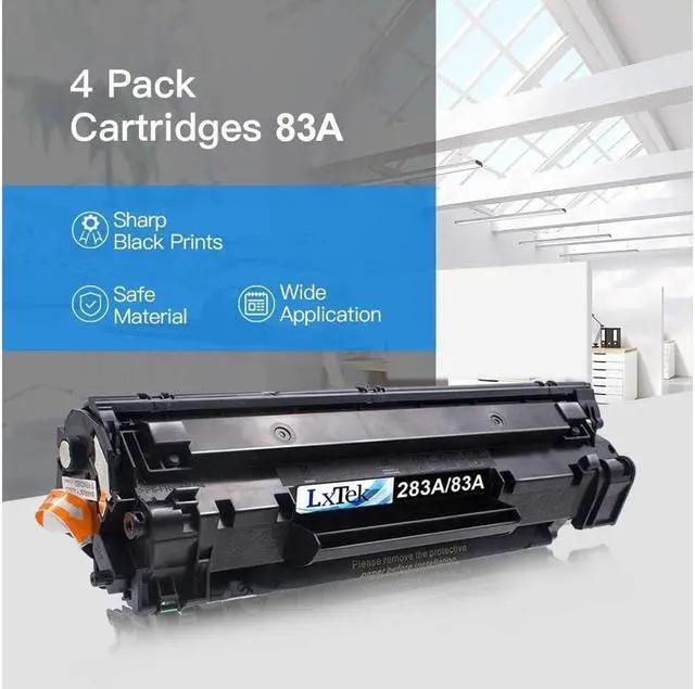Alt view image 3 of 5 - LxTek Compatible Toner Cartridge Replacement for 83A CF283A to Compatible with Laserjet Pro MFP M125nw M201dw M225dw M201n M125a M127fn M127fw, 4 Black