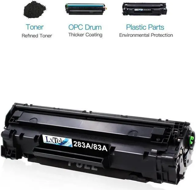 Alt view image 4 of 5 - LxTek Compatible Toner Cartridge Replacement for 83A CF283A to Compatible with Laserjet Pro MFP M125nw M201dw M225dw M201n M125a M127fn M127fw, 4 Black