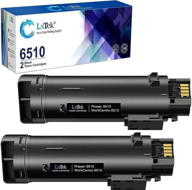 Main image of LxTek Compatible Toner Cartridge Replacement for Xerox Phaser 6510, WorkCentre 6515 High Yield (2-Pack, Black)