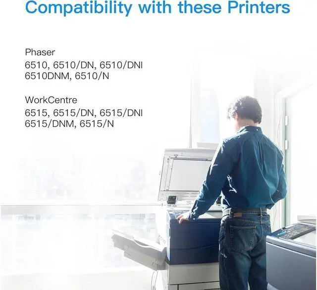 Alt view image 2 of 5 - LxTek Compatible Toner Cartridge Replacement for Xerox Phaser 6510, WorkCentre 6515 High Yield (2-Pack, Black)