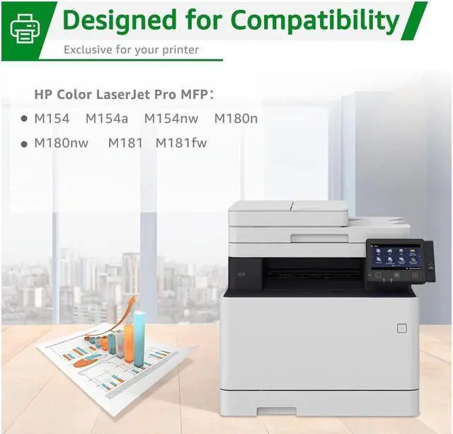 Alt view image 2 of 4 - 4 Pack Fits for CF510A 204A Toner Color LaserJet Pro MFP M180nw M181fw M154a