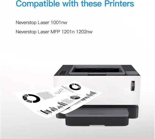 Alt view image 2 of 5 - LxTek Compatible Toner Reload Kit Replacement for 143A W1143AD 143AD W1143A to use with Neverstop Laser 1001nw MFP 1201n 1202nw Printer(Black,2 Pack)