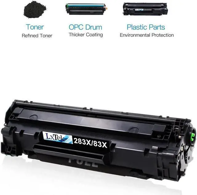 Alt view image 4 of 5 - LxTek Compatible Toner Cartridge Replacement for 83X CF283X 83A CF283A to compatible with Laserjet Pro M201dw M201n M201 M125 M125nw M127fn M127fw M225dn M225dw Laser Printers (4-Black, High-Yield)