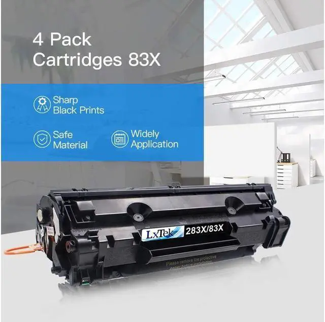 Alt view image 5 of 5 - LxTek Compatible Toner Cartridge Replacement for 83X CF283X 83A CF283A to compatible with Laserjet Pro M201dw M201n M201 M125 M125nw M127fn M127fw M225dn M225dw Laser Printers (4-Black, High-Yield)