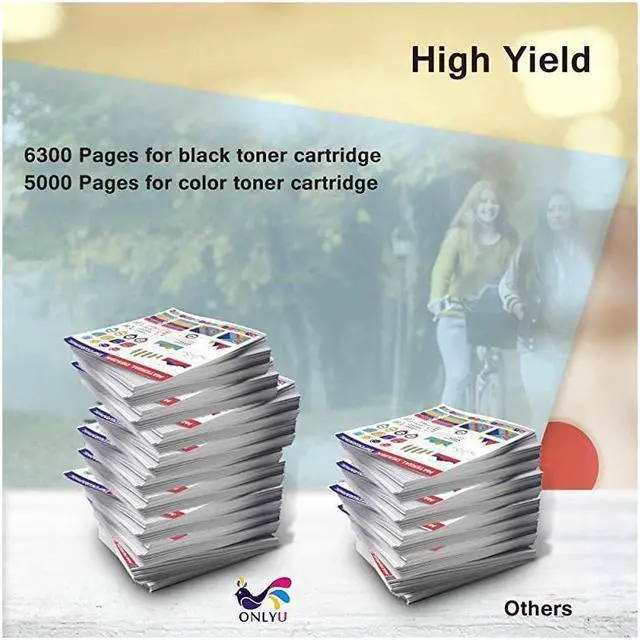 Alt view image 2 of 5 - Compatible Toner Cartridge Replacement for 046 046H for Color ImageCLASS MF735Cdw LBP654Cdw MF731Cdw MF733Cdw Laser Printer 2Black Yellow Magenta Cyan 5Pack