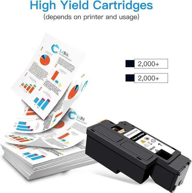 Alt view image 3 of 4 - LxTek Remanufactured Toner Cartridge Replacement for Xerox WorkCentre 6027 6025, Phaser 6022 6020 Printer(2 Black 106R02759), High Yield