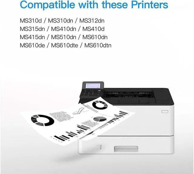 Alt view image 2 of 5 - LxTek Compatible 50F1H00 501H Toner Cartridge Replacement for Lexmark 501H 501X 50F1X00 50F1000 for MS510dn MS415dn MS610de MS310d MS312dn MS410dn MS310dn MS410d (Black, 1 Pack)