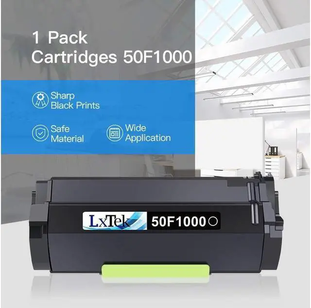 Alt view image 3 of 5 - LxTek Compatible 50F1H00 501H Toner Cartridge Replacement for Lexmark 501H 501X 50F1X00 50F1000 for MS510dn MS415dn MS610de MS310d MS312dn MS410dn MS310dn MS410d (Black, 1 Pack)
