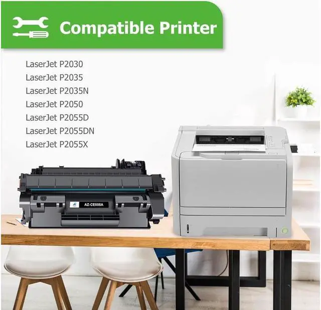 Alt view image 2 of 5 - Aztech Compatible for P2035 Toner Cartridge Replacement for 05A CE505A P2035N Toner Cartridge for 2035N P2055DN 2055DN P2030 P2050 P2055X P2055D Printer (Black 4-Pack)