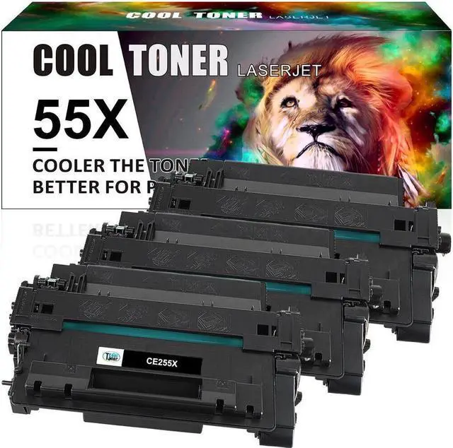 Main image of 3Pack CE255X High Yield Toner Compatible with LaserJet P3010 P3015 M525dn M521d