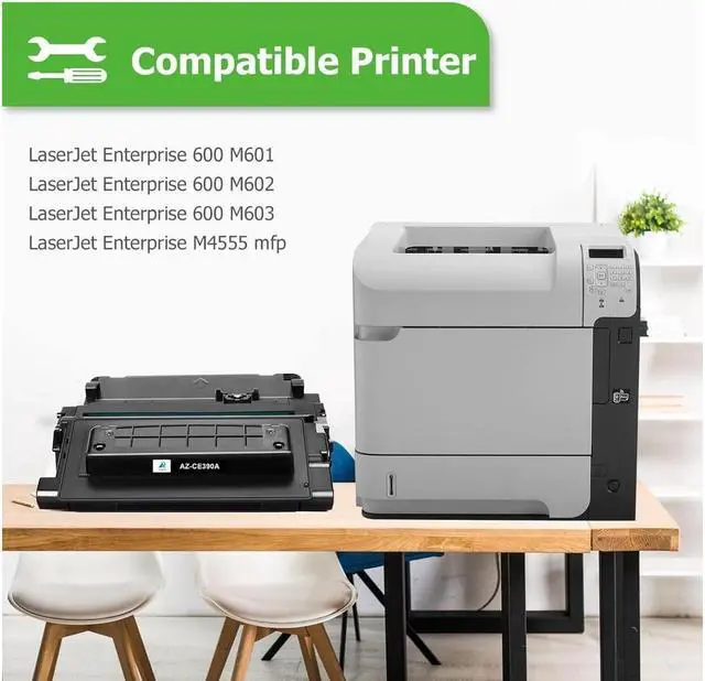 Alt view image 3 of 5 - Aztech Compatible Toner Cartridge Replacement for 90A CE390A M601 M602 Toner Enterprise 600 M602 M601 M4555 M602dn M602n M602x M603dn M603n M4555f M4555h Printer (Black, 1-Pack)