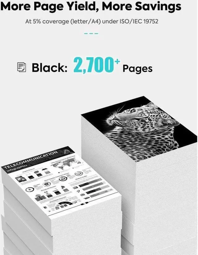 Alt view image 4 of 5 - TESEN 80A CF280A Pro 400 Compatible Toner Cartridge Replacement for 80A CF280A Toner Black for use with Laser Printer Pro 400 M401N M401DN M401DNE M401DW MFP M425 M425DN M425DW 2PK