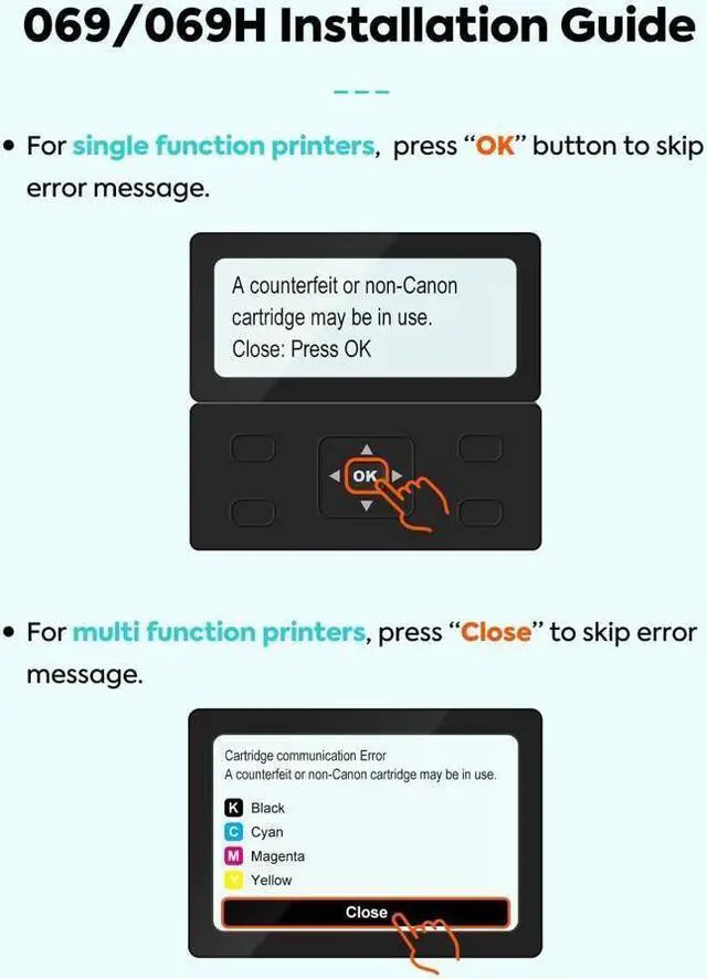 Alt view image 5 of 5 - TESEN 069 Compatible Toner Cartridge Replacement for CRG-069 069 Toner Cartridge Using with Imageclass LBP674Cdw MF753Cdw MF751Cdw Printer 4-Pack