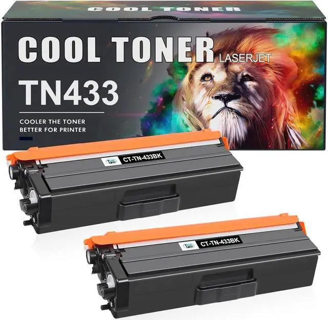 Main image of TN433BK TN433 Black TN-433BK Toner Cartridge Replacement for Brother TN433BK TN433 TN431BK TN-433 for MFC-L8900Cdw HL-L8360Cdw HL-L8260Cdw HL-L8360Cdwt 8900Cdw 8360Cdw Printer (Black, 2-Pack)