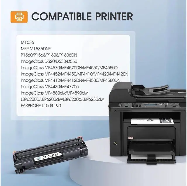 Alt view image 2 of 5 - Cool Toner Compatible 78A Toner Cartridge Replacement for CE278A 78A Toner 1536dnf MFP P1606dn 1606dn P1606 MFP M1536dnf P1566 P1560 Toner Cartridge Printer Ink (Black, 4-Pack)