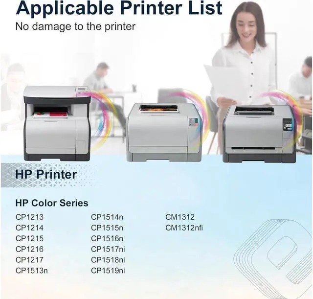 Alt view image 2 of 5 - TESEN Remanufactured Toner Cartridge Replacement for 125A CB540A CB541A CB542A CB543A for Color CM1312 CM1312nfi CP1215 CP1515n CP1518ni Printer 4 Packs(1 Black 1 Cyan 1 Magenta 1 Yellow)