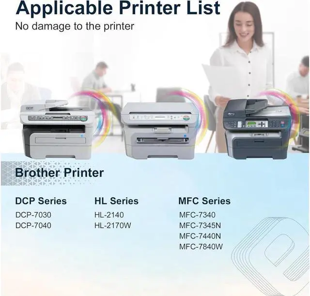 Alt view image 2 of 5 - TESEN DR360 TN360 Compatible Drum and Toner Replacement for Brother DR360 TN360 (1Drum + 1Toner) Work with DCP-7030, DCP-7040, HL-2140, HL-2170W, MFC-7340, MFC-7345N, MFC-7440N, MFC-7840W Series